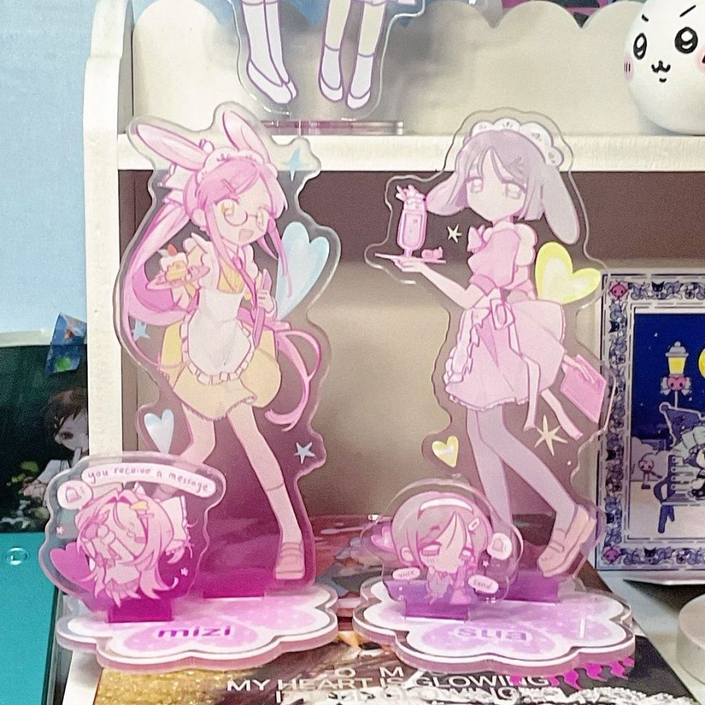 2025 Giai Đoạn Ngoài Hành Tinh Hai Mặt Chèn Quạt Làm Acrylic Standee Phong Cách Mới Dễ Thương Instag