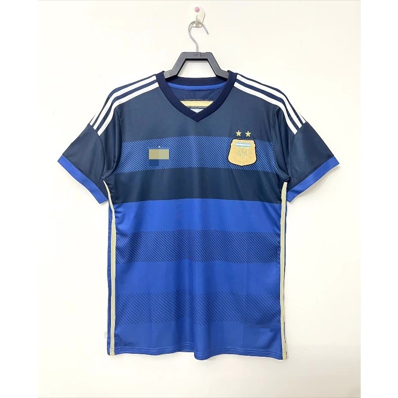Áo đấu ngắn tay bóng đá sân khách Argentina 2014 Retro