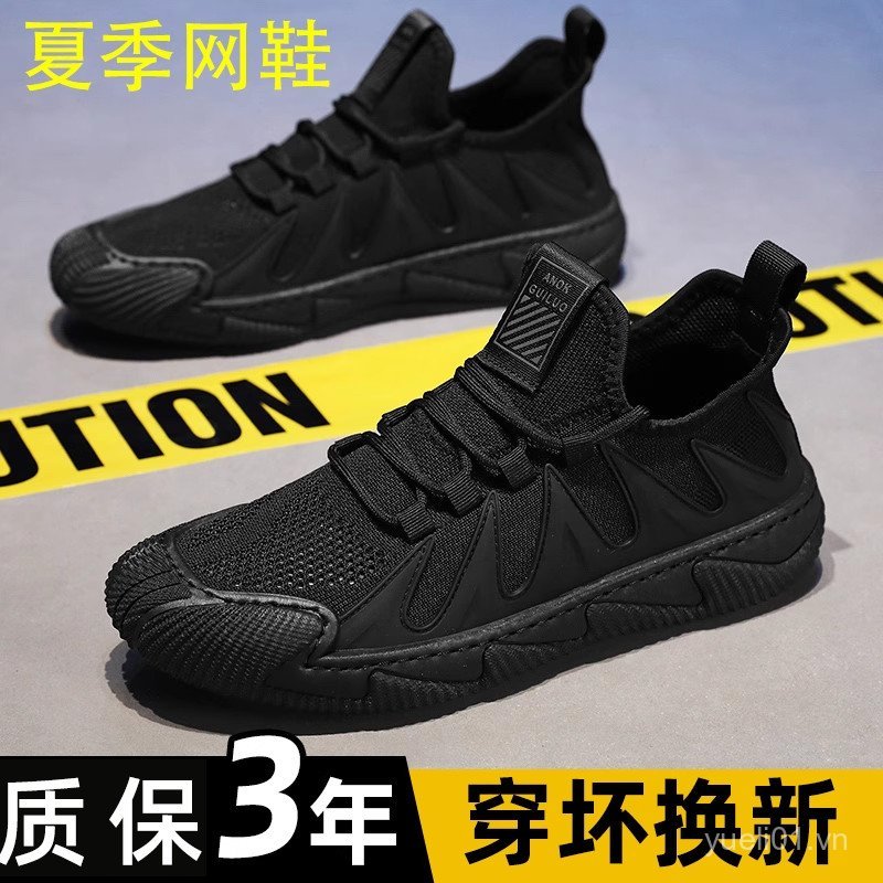 Giày Nam Công Sở Giày Mùa Hè Nam Thoáng Khí Bay Dệt Lưới Thể Thao Chống Trơn Trượt Nhẹ Thường Ngày K