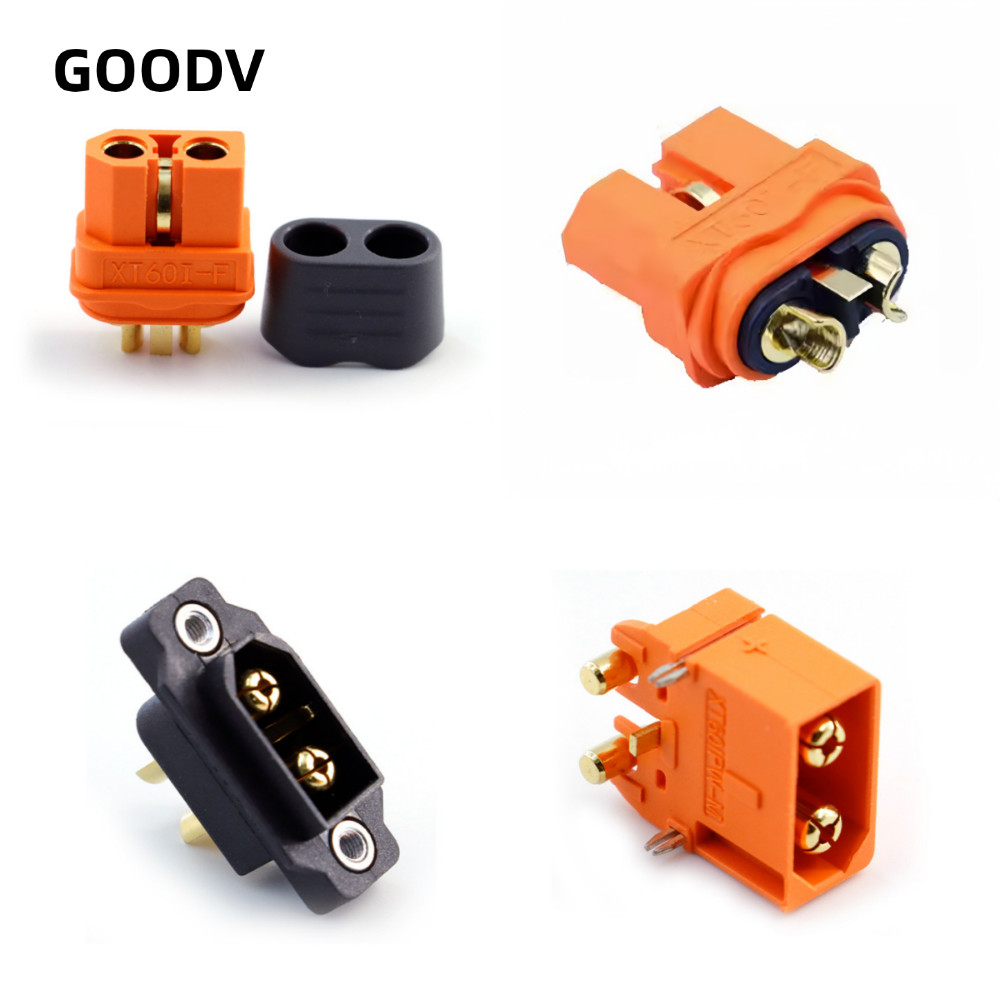 GOODV 2 chiếc XT60I Series Plug, Đồng thau mạ vàng Amass XT60IE-M XT60IPW-M, Dòng điện cao Dễ dàng c
