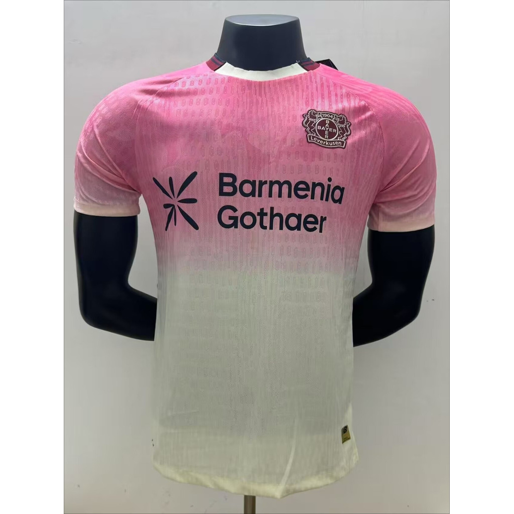 Chất lượng cao25 / 26 Bayer Leverkusen trò chơi sân khách Cầu thủ Áo bóng đá S-2XL