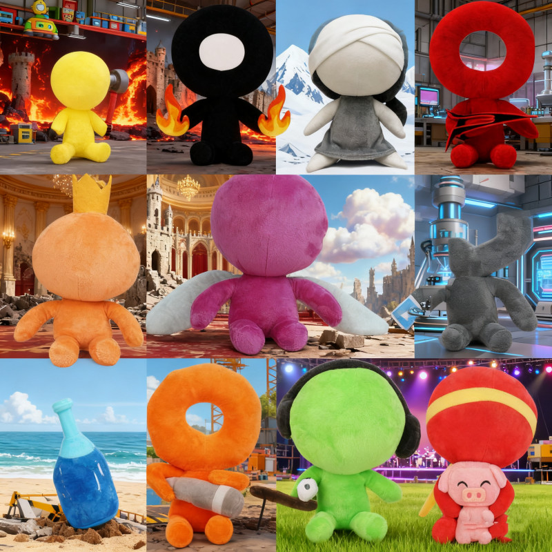 Alan Becker Sang Trọng Đồ Chơi Plushie Alan Becker Thú Nhồi Bông Búp Bê Nhồi Bông Alan Becker Stickm