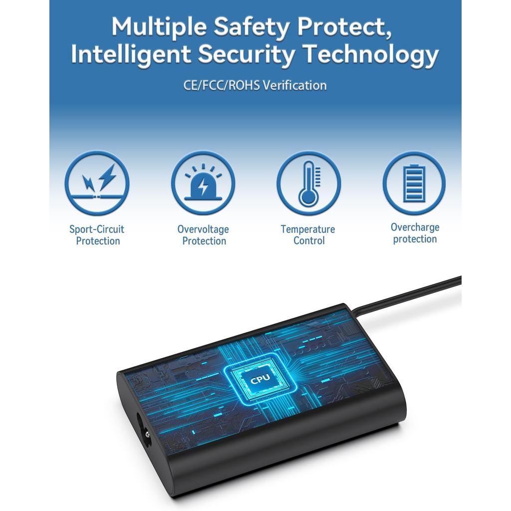 Bộ sạc USB C Syfrufo 65W Tương thích với Dell Inspiron 14 16 2 trong 1: 7620 7635 7486 7435 7430 742