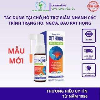  Dung Dịch Xịt Họng Nhất Nhất - Giúp Giảm Ho Giảm Đau Rát Ngứa Họng 