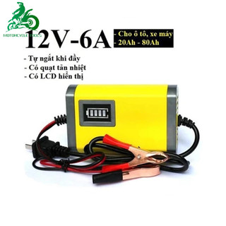 【🔥Free ship🔥】 Sạc Bình Acquy 12v 4ah-20ah Acquy Xe Máy ,Ô Tô , Xe Đạp Điện Ắc Quy Axit-Chì Có Đèn Led Báo Đầy Pin