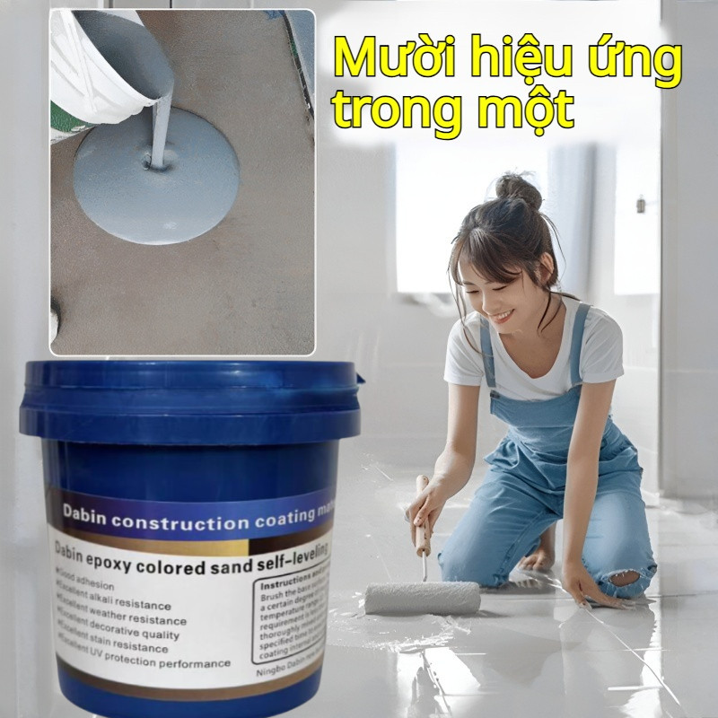 【Một Lần Thi Công/Upgraded】SL-Sơn Sàn Epoxy Cát Màu Nâng Cấp/Sơn Sàn Epoxy Tự San Bằng/Chống Mài Mòn