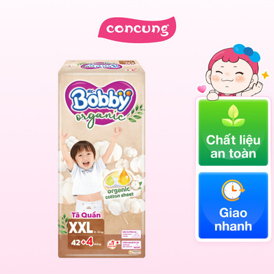 Tã quần Bobby Organic XXL42 Miếng
