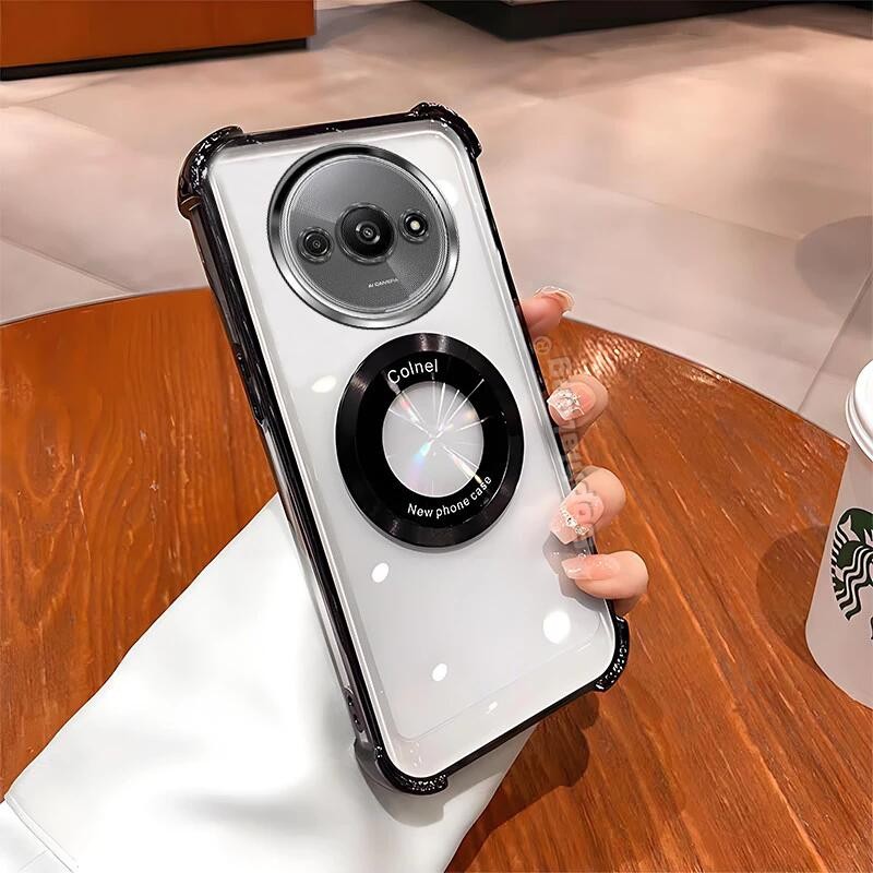 Ốp điện thoại cho Xiaomi POCO C61 Redmi A3 2024 A3X Mềm trong suốt Gương biến dạng từ tính Redmi A3X
