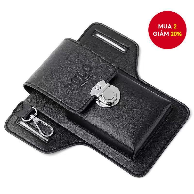 Nam Vỏ Điện Thoại Da Thắt Lưng Túi Thắt Lưng Ví Da PU Ví Di Động Retro Thắt Lưng Điện Thoại Di Động Bảo Vệ