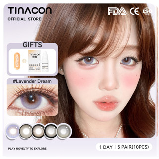  kính áp tròng TINACON 10 chiếc lens 1 ngày Sử dụng loại ống kính cận thị mắt to  0.0 ~ -8.0  DIA14.2-14.5mm 