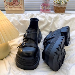 Giày Lười Nữ Mùa Xuân Phong Cách Retro Mới Đế Dày Thiết Kế Đa Năng Nhỏ Gọn