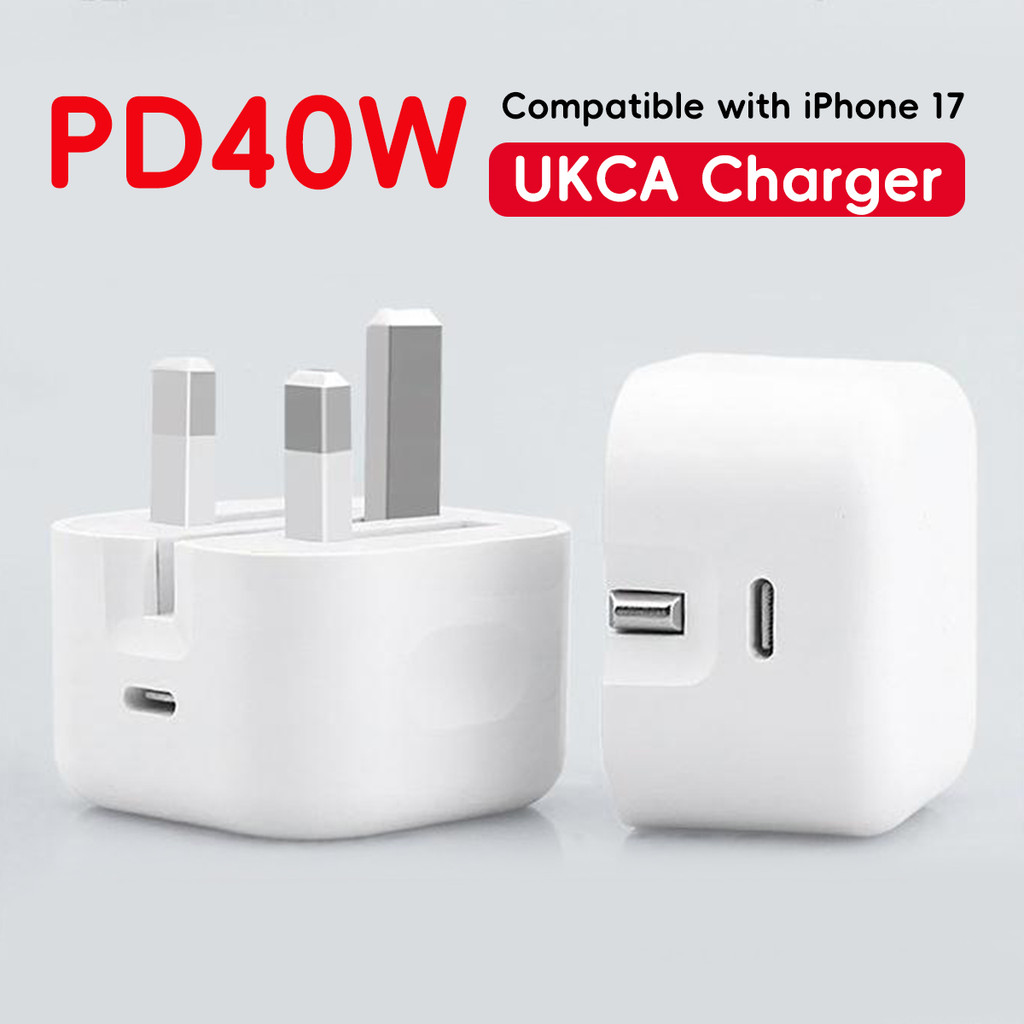 Ankndo PD40W Sạc Nhanh UK Cắm Điện Thoại Di Động Bộ Chuyển Đổi Nguồn USB C Sạc Tường Cho iOS 17