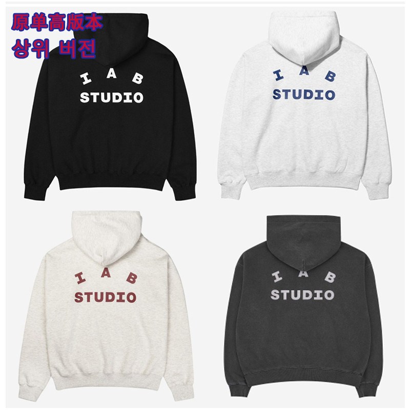 IAB Studio Áo hoodie cặp đôi với logo đơn giản, phong cách Ins