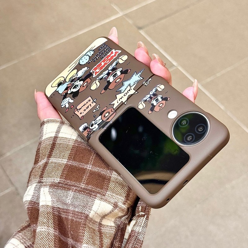 Dành Cho OPPO Find N2 Flip N3 Flip N3Flip Ốp Lưng Hoạt Hình Chuột Mickey Matte PC Cứng Flip Vỏ Điện 