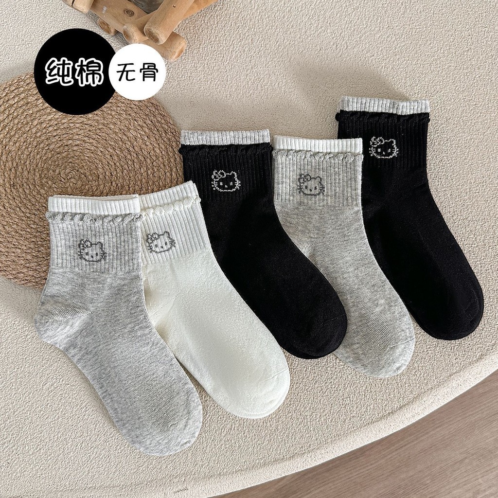 Hello Kitty Thu Đông Phong Cách Mới - Tất Cotton Phong Cách Hoạt Hình Nữ Dễ Thương  TV