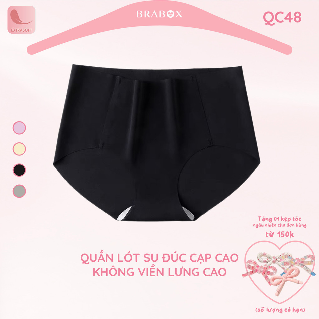 Quần lót su đúc cạp cao, quần chip không viền lưng cao [CÓ BIGSIZE] QC48 BRABOX