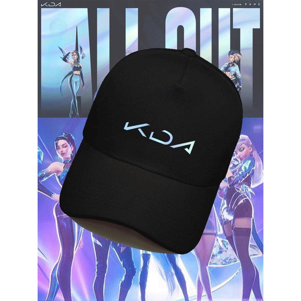 KDA Akali Cosplay Mũ Bóng Chày Phong Cách Trò Chơi Anime Hai Chiều