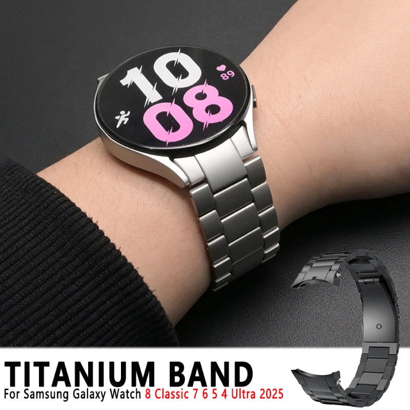 Không Khoảng Cách Dây Titan Cho Samsung Galaxy Watch 7 40 44mm FE Nam Dây Đeo Cổ Tay Cho Galaxy Watc