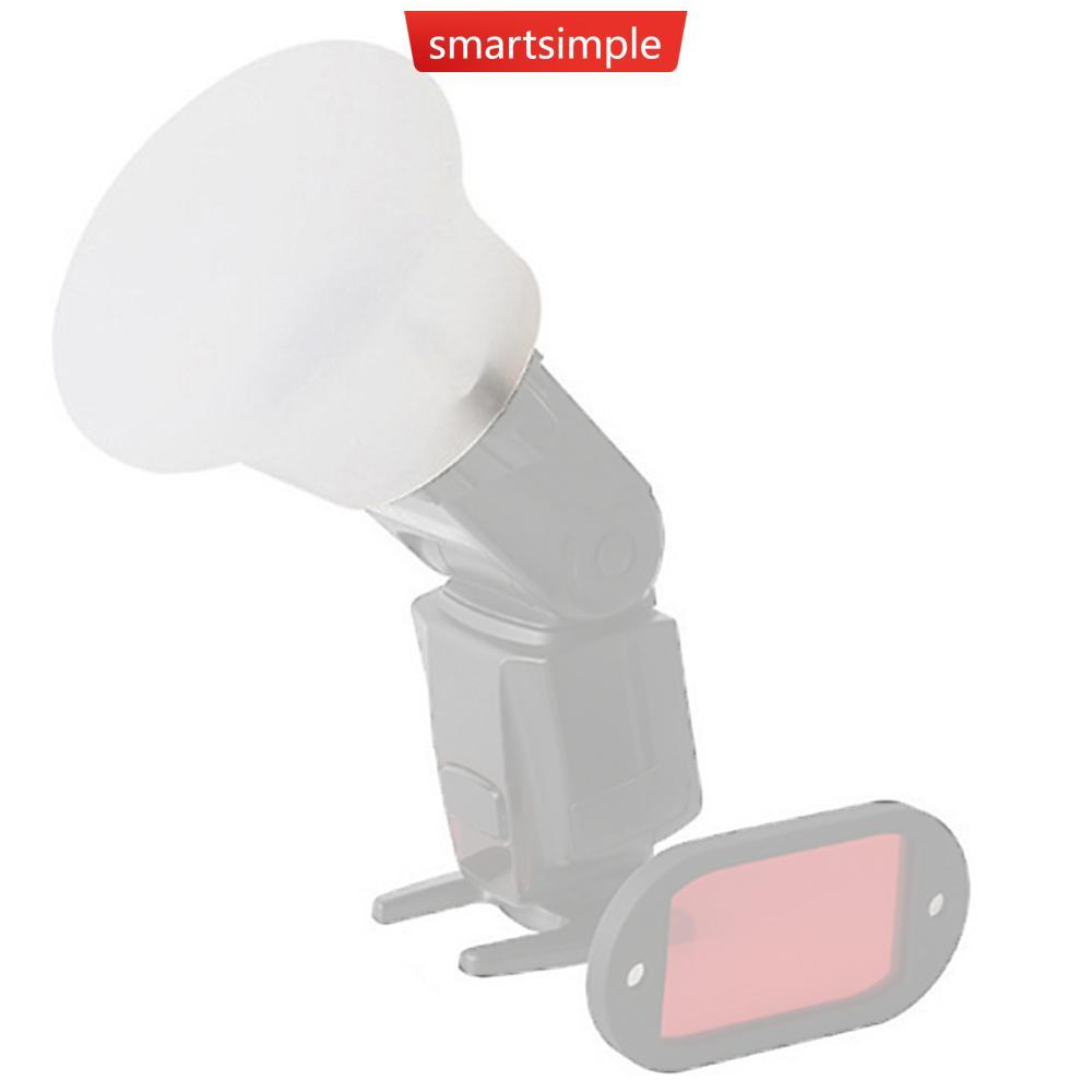SMARTSIMPLE Đa Năng Silicon Mềm Flash Light Cover Khuếch Tán Mái Vòm Bounce Phù Hợp Cho Godox V860 V