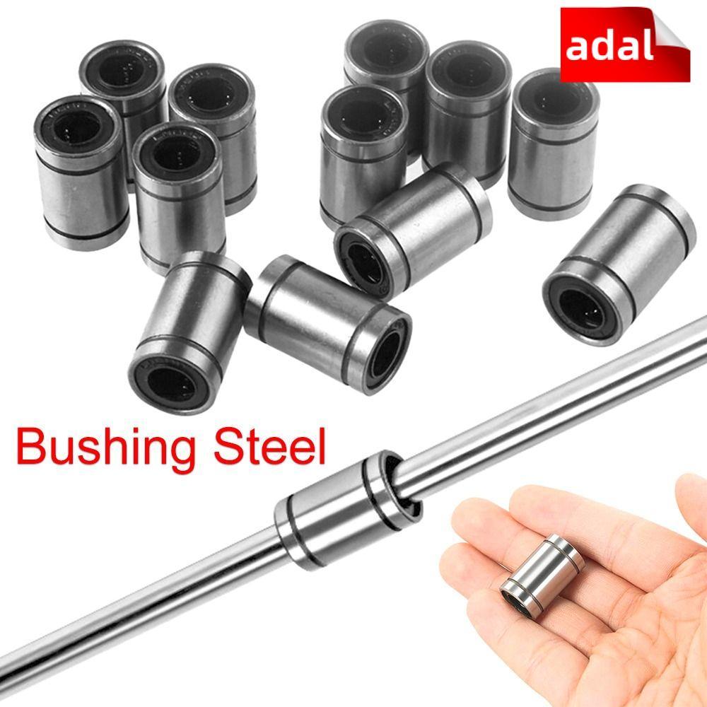 ADAL Bushing Thép Mạ Niken Thanh Trục CNC Phần LM8U LM10UU LM12UU LM16UU