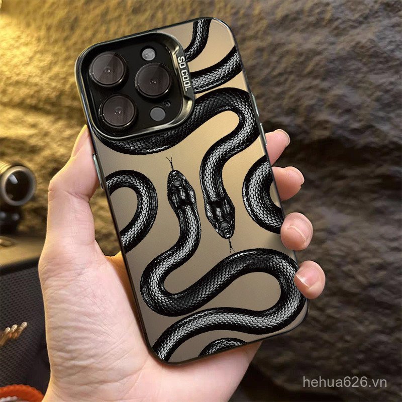 Ốp Điện Thoại Cool Black Snake Cao Cấp Hợp Thời Trang Độc Đáo Thích Hợp Cho iPhone 17promax 11 12 13