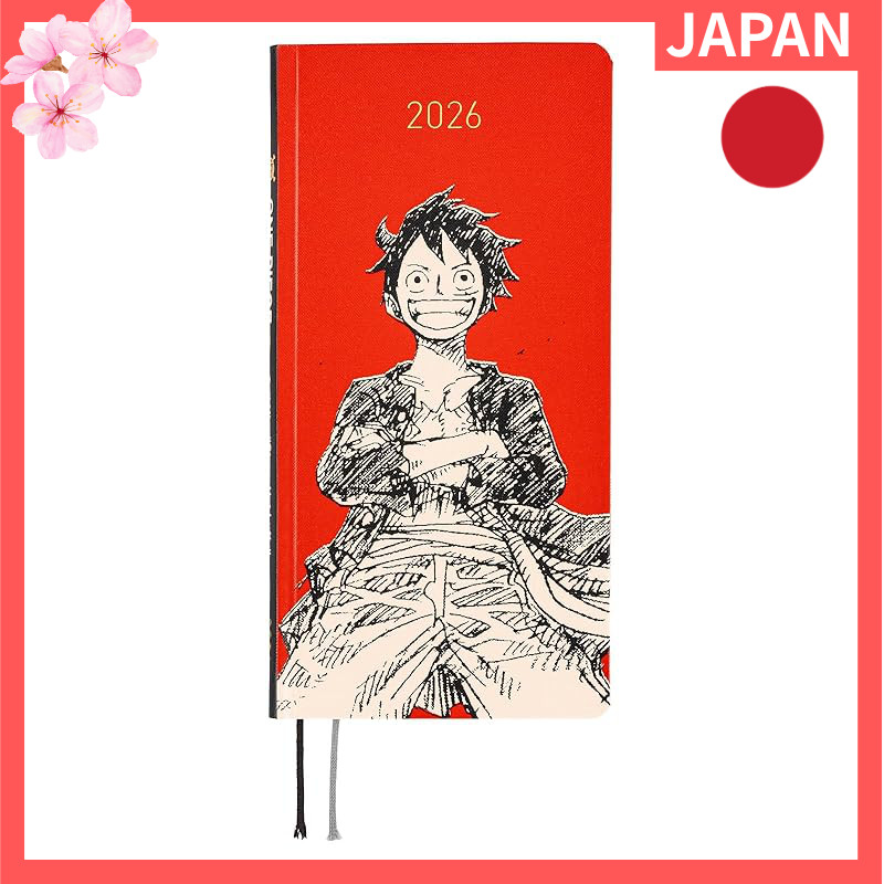Hobonichi Techo 2026 Weeks ONE PIECE Magazine / Straw Hat Luffy RED January Start Weekly Planner Wee