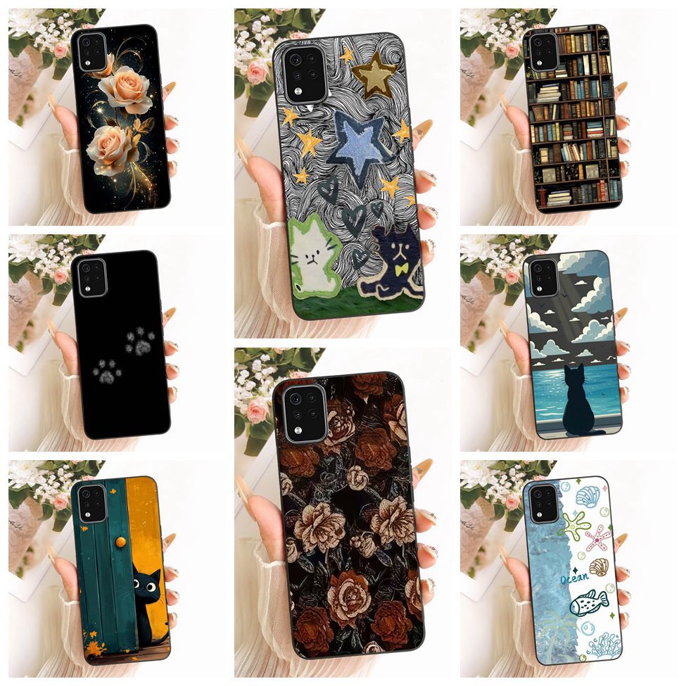 Ốp lưng LG K42 Silicon Mèo Dễ Thương Thời Trang Bướm Sơn Ngộ nghĩnh Vỏ LMK420 LMK420H LMK420E LMK420