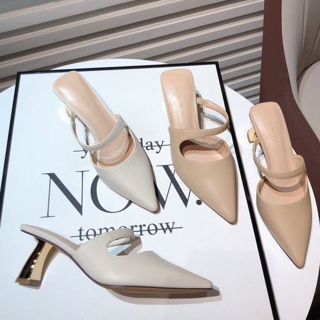 Dép cao gót nữ PB3 Fashion Mules