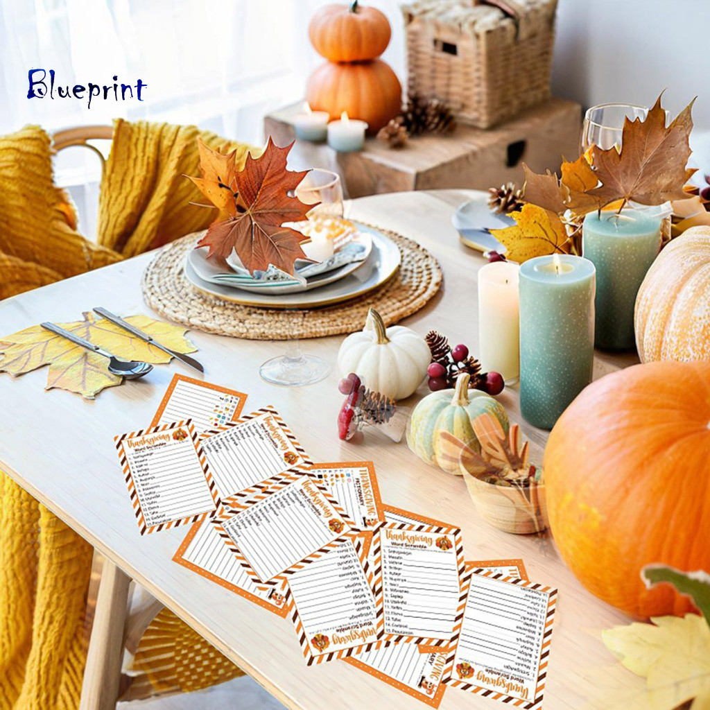 ☝SP Trò chơi từ Lễ tạ ơn Trò chơi tiệc tạ ơn Bộ trò chơi tiệc gia đình Lễ tạ ơn – 30 Thẻ chữ tìm kiế