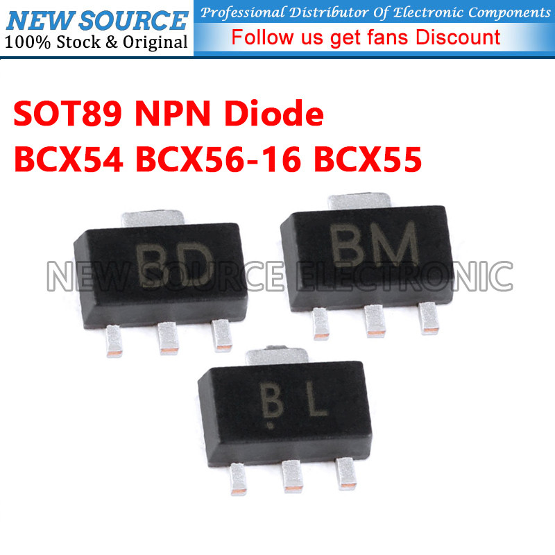 [5-20 chiếc] BCX54 BXC56-16 BXC55 BD BL BM SOT89 Diode SMD NPN Transistor Thương hiệu mới Nguồn mới