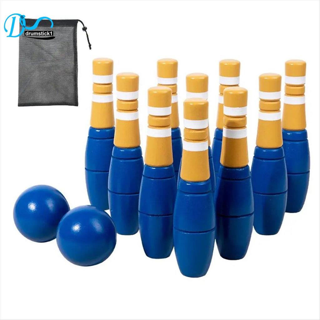 Bowling Gỗ Trong Nhà Ngoài Trời Đồ Chơi Bowling Trẻ Em Bowling Bộ Đồ Chơi Tương Tác