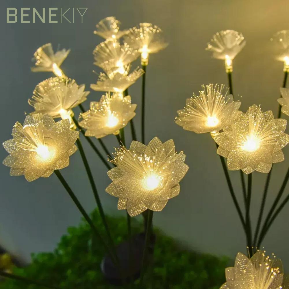 Hoa sợi quang BENEKIY, Đèn sân vườn bằng sợi quang 6 đầu, Trang trí Đèn hoa mô phỏng chống nước ngoà