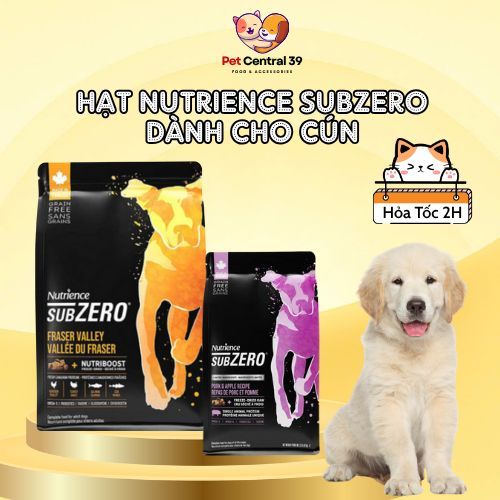 (Hỏa Tốc) Hạt Nutrience SubZero Cho Chó Mọi Lứa Tuổi - GẢ TÂY, Cá Hồi & Rau Củ Quả - Túi 2.27kg - Pe