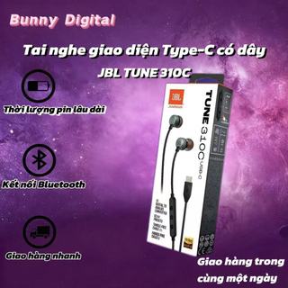  JBL Tune 310C Tai nghe có dây âm thanh nổi trong tai Giao diện Type-C có micrô Bass mạnh Chất lượng độ phân giải cao 