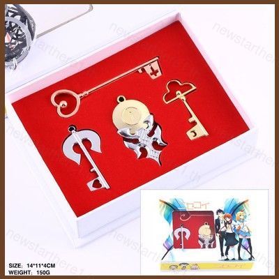 NS1 Anime Nhật Bản Nisekoi: Dây Chuyền Cho Raku, Chitoge, Onodera Và Marika Móc Khóa Bộ Đạo Cụ Cospl