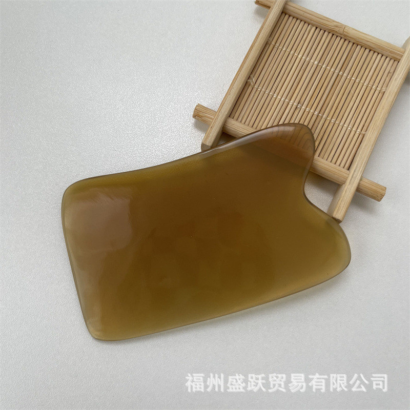 Fuzhou Yuantou Sừng Cạo Ban Vuông Sừng Lược Rộng Lược Tay Cầm Lược Tendon Dính Toàn Thân Kinh Tuyến 