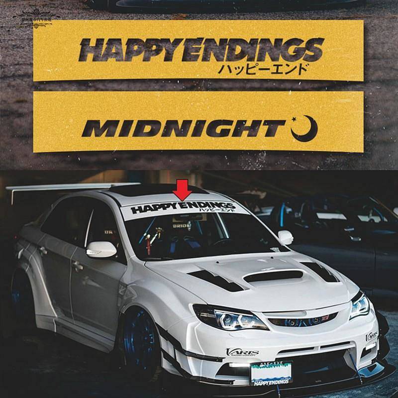 Car Windshield JDM Street Cool Text Trend Modification Waterproof Car Stickers PsGY