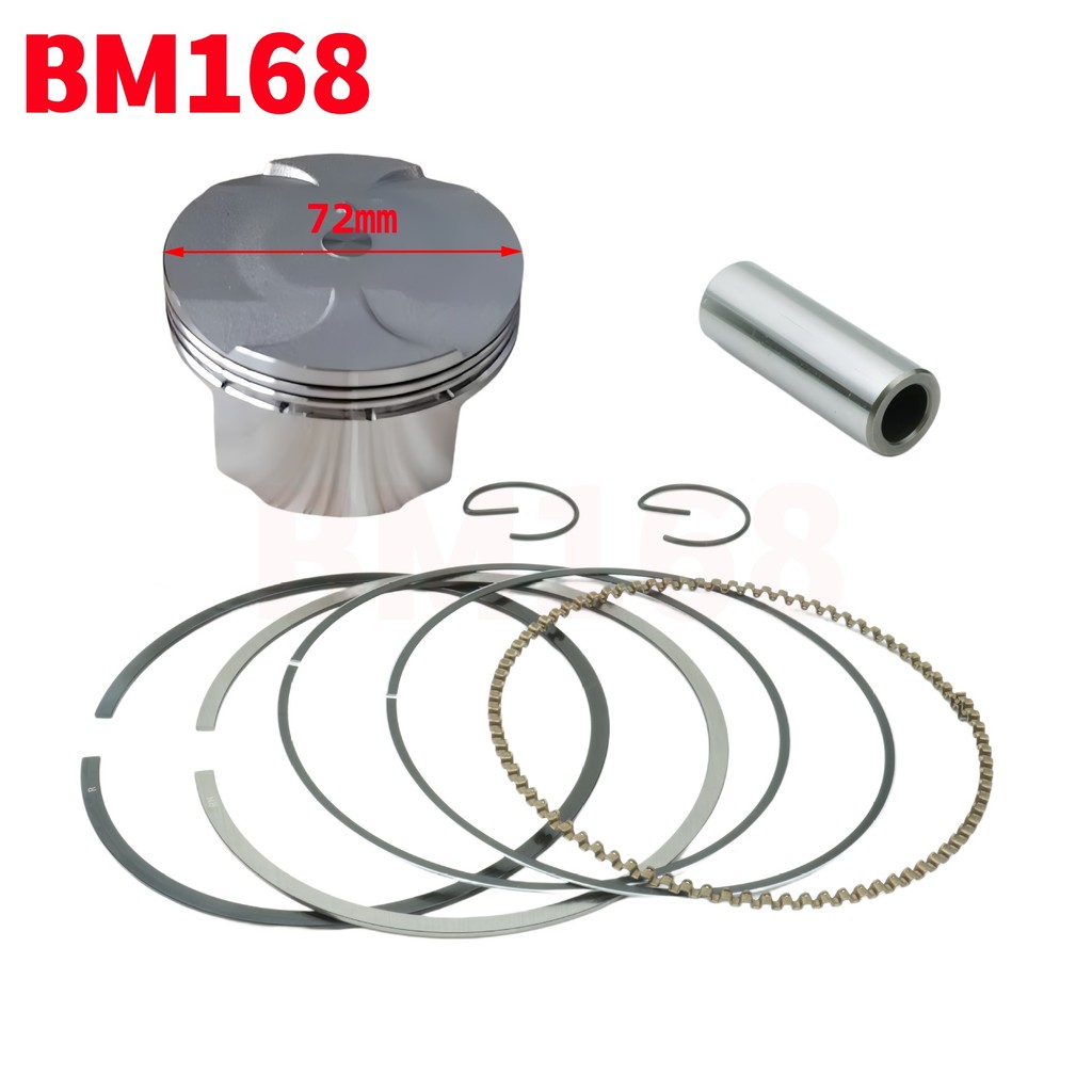 Bộ pít-tông xe máy Đường kính 72mm Thích hợp cho Bajaj Pulsar NS200 NS 200