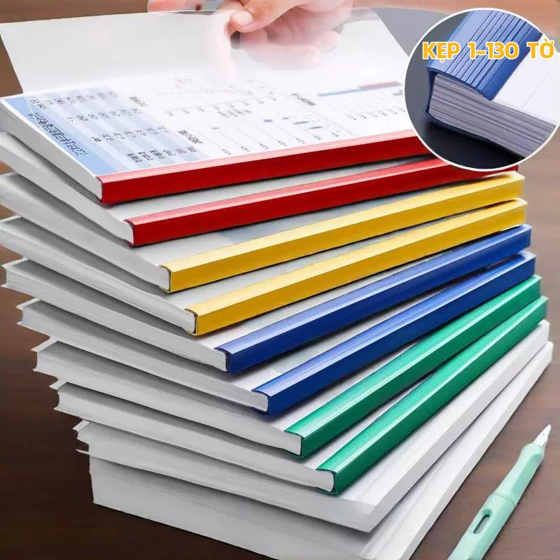 Bìa Kẹp Giấy A4 Nhựa PP Trong Suốt – File Lá Đựng Tài Liệu A4, Kẹp Hồ Sơ Gáy Rút Tiện Lợi
