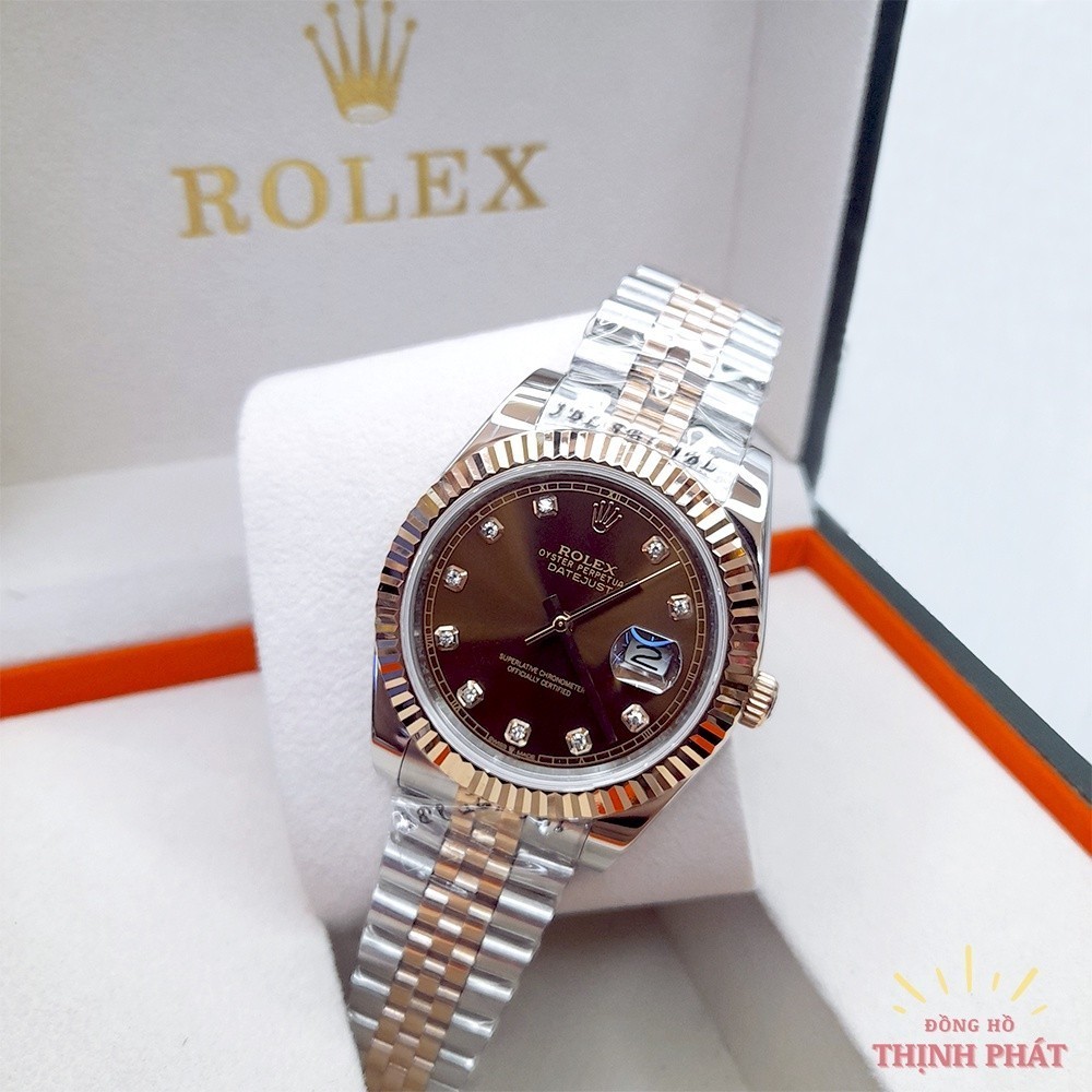 [FULLBOX] Đồng Hồ Tự Động Nam R.olex Dạy Just Chocolate - máy Automatic Nhật Bản - Niềng Khía Case 4