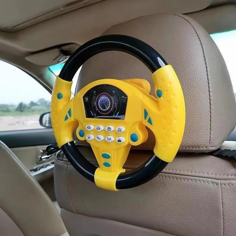 Hot Sale#Children's Simulation Co-Pilot Steering Wheel Educational Steering Wheel Toy Model Educatio