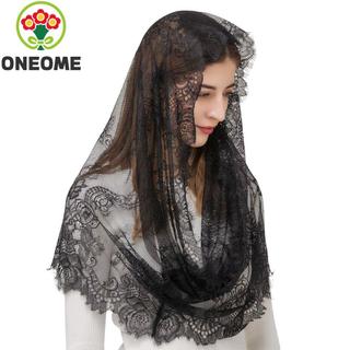 Veil Mantilla Cô Dâu Phong Cách Tây Ban Nha, Ren Than KinhVintage Đen Trắng