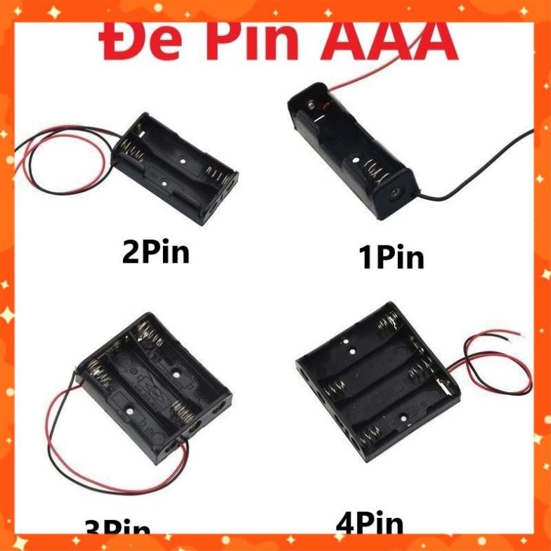 Đế Pin AAA Không Nắp 1Pin, 2 Pin, 3 Pin, 4 pin - Đế Pin con thỏ bé, Pin con thỏ nhỏ AAA, Pin 1.5V