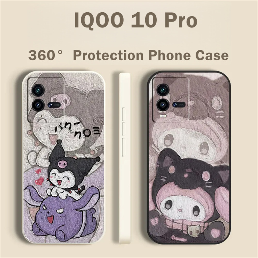 [Sẵn Sàng] Dành Cho IQOO 10 Pro Ốp Lưng Silicon Full Cover Vỏ Điện Thoại Họa Tiết Hoạt Hình Dễ Thươn