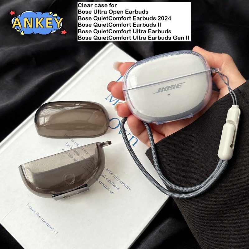 for Bose QuietComfort Earbuds 2024 / Ultra Open Earbuds Case Protective Transparent Clear TPU Covers