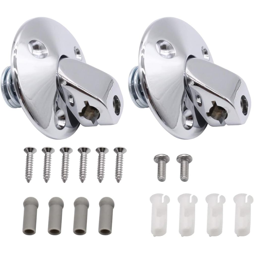 Bộ giá đỡ hỗ trợ tấm che nắng Giá đỡ Chrome có vít và ống lót cho Chevrolet Pontiac Oldsmobile 1964-1973