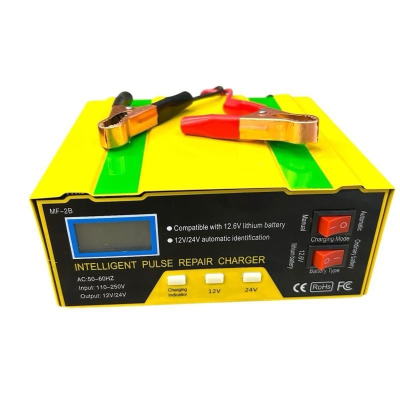 ￼Bộ sạc bình ắc quy tự ngắt 12v 24v, sạc bình ắc quy xe máy ô tô từ 4ah - 200ah