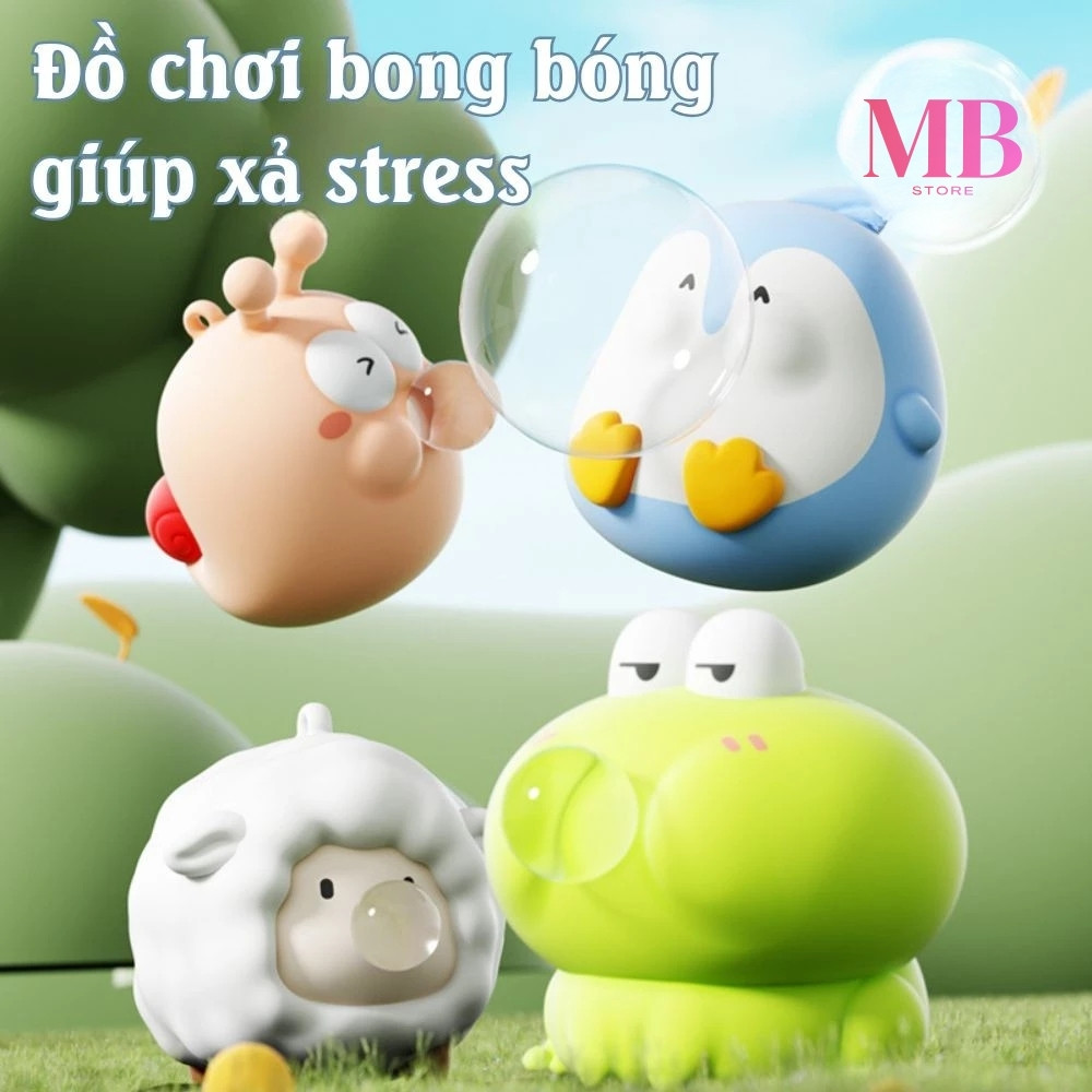 Đồ Chơi Bóp Tay Mềm Mại Thổi Bong Bóng Nhiều Mẫu Xinh Yêu Nhỏ Gọn Giảm Stress Giải Tỏa Căng Thẳng