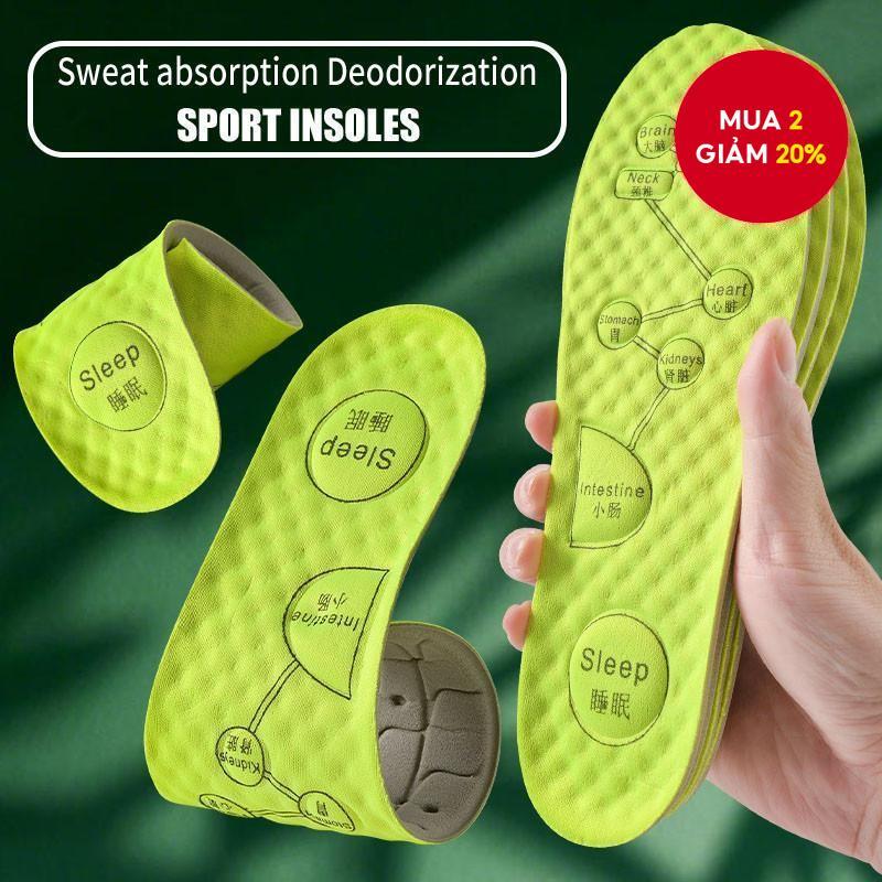 Đế bấm huyệt thoáng khí - Đế khử mùi thấm mồ hôi để chạy bộ