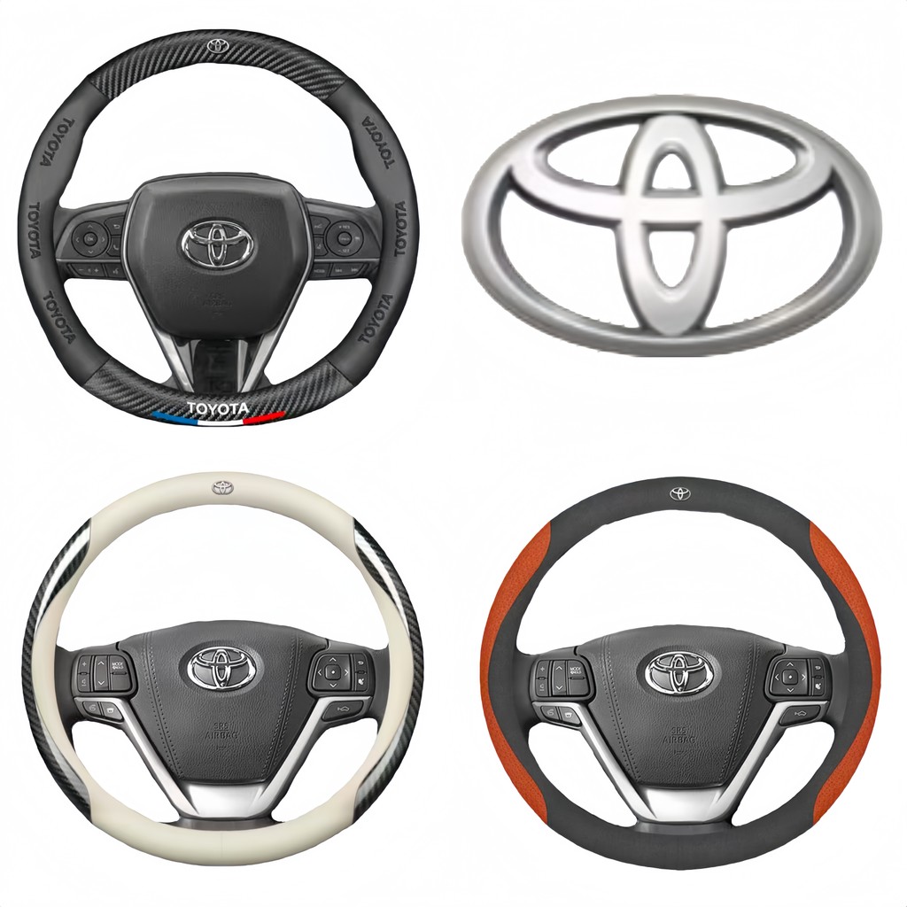 Bọc vô lăng Toyota Vios Veloz Cross Yaris Cross Corolla Cross Innova Cross da thật Nappa logo kim lo